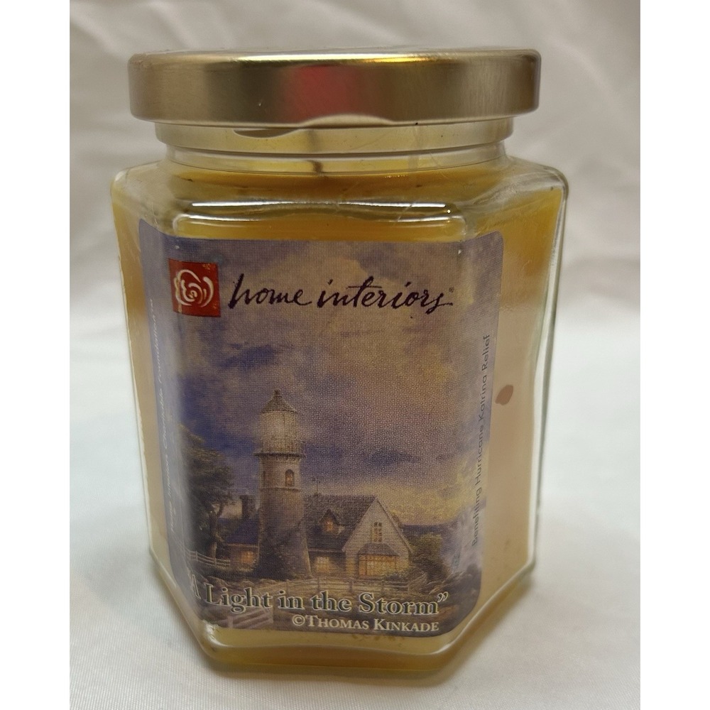 New Home Interiors Thomas Kinkade Vanilla Candle In A Jar Light In The Storms